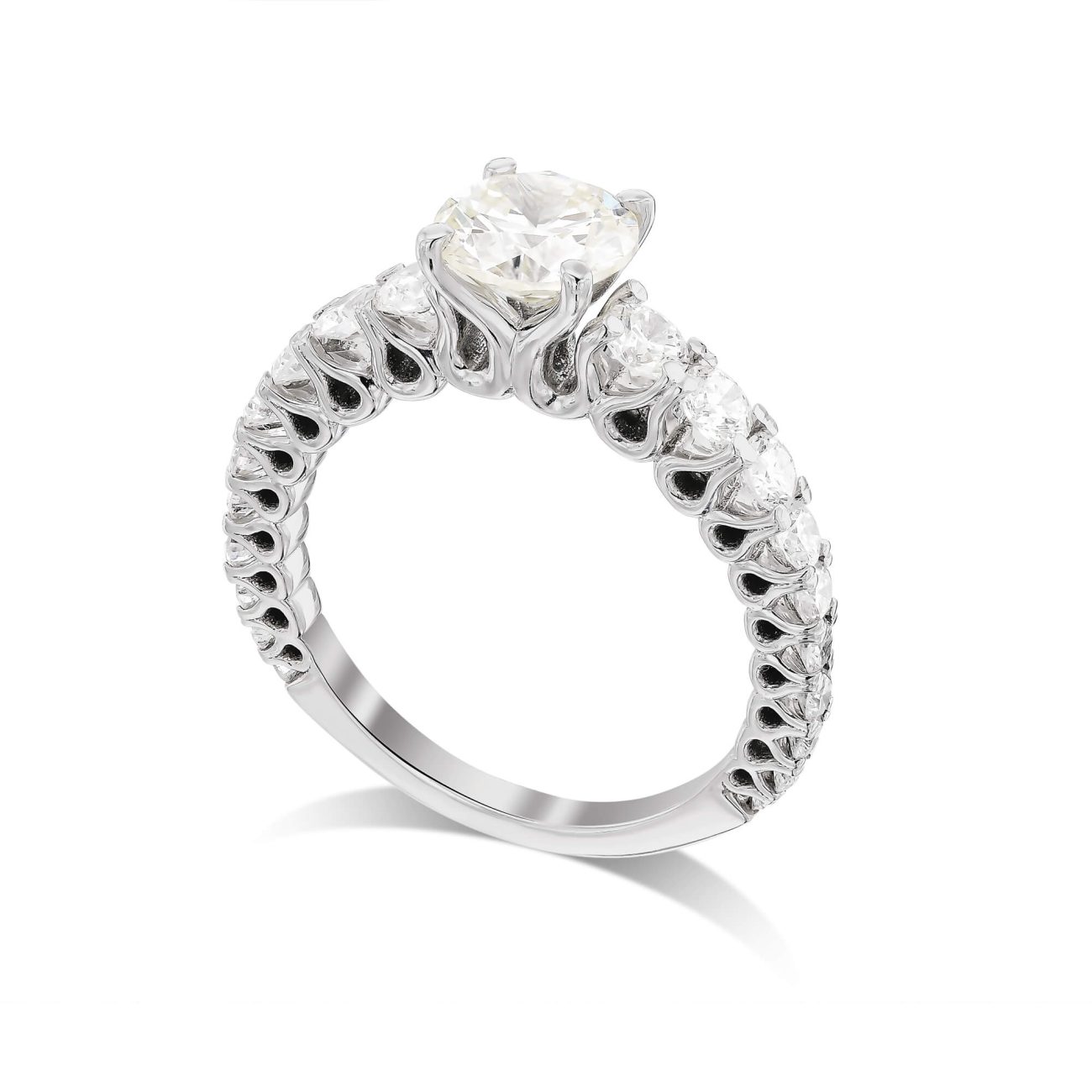 Alternative view of טבעת אירוסין יהלומים טבעיים NERI