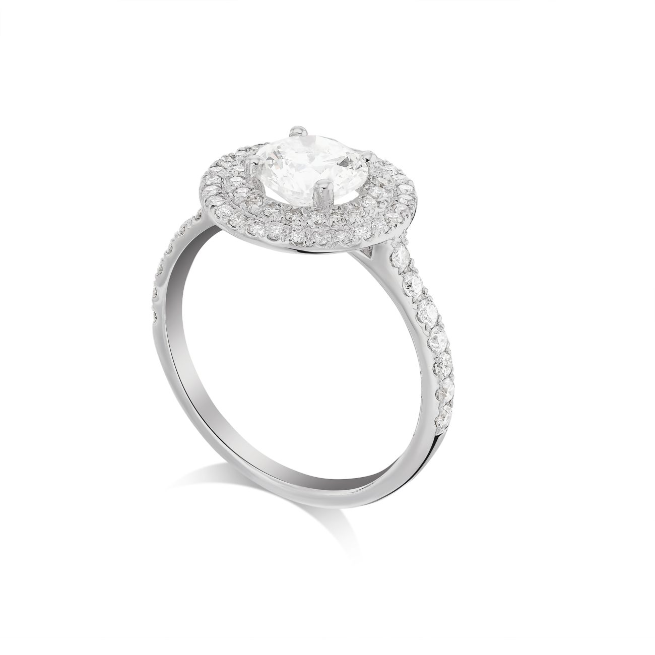 Alternative view of טבעת אירוסין LOVE (יהלום מעבדה)