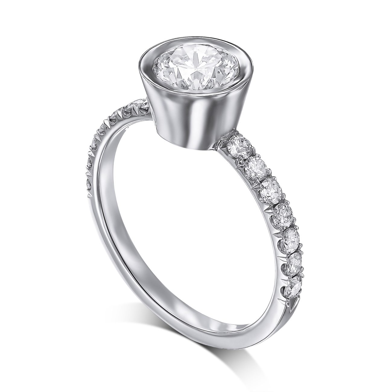 Alternative view of טבעת אירוסין ORIYA (יהלום מעבדה)