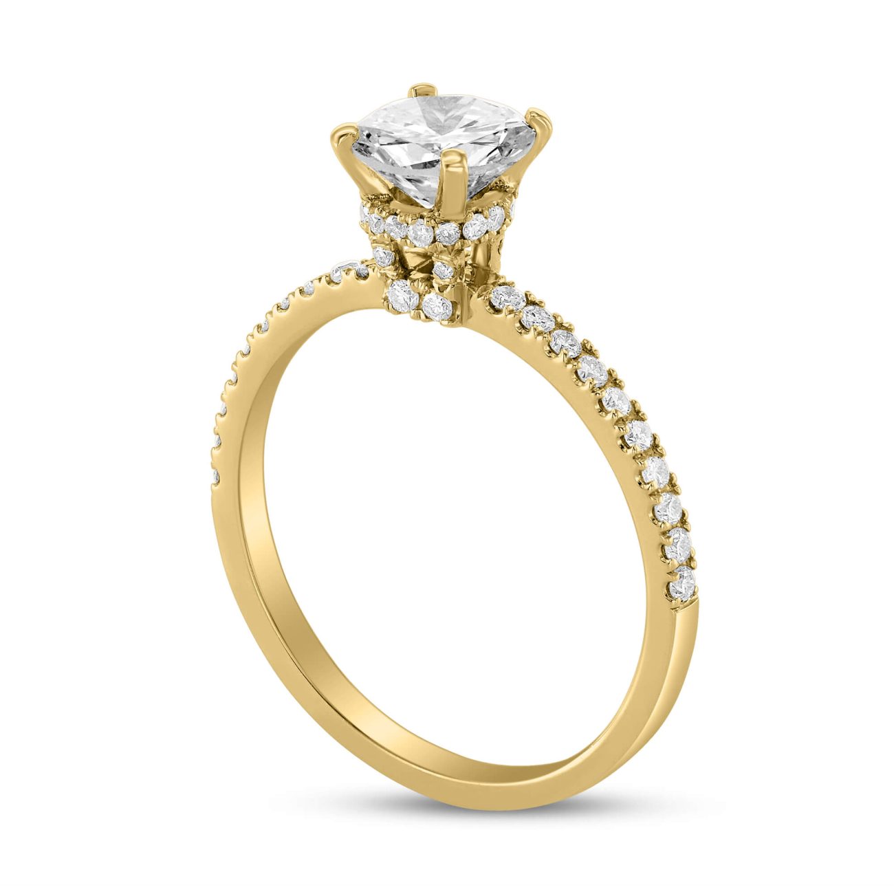 Alternative view of טבעת אירוסין CORAL (יהלום מעבדה)