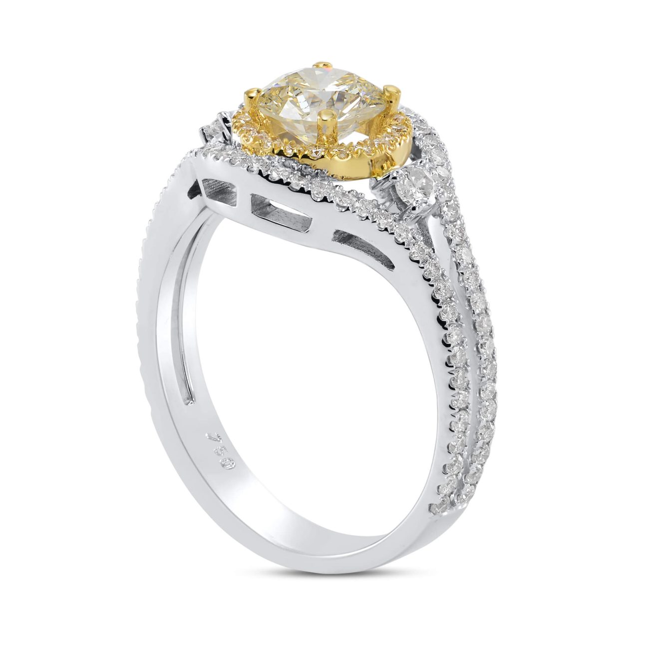 Alternative view of טבעת אירוסין יהלומים טבעיים MAGEN