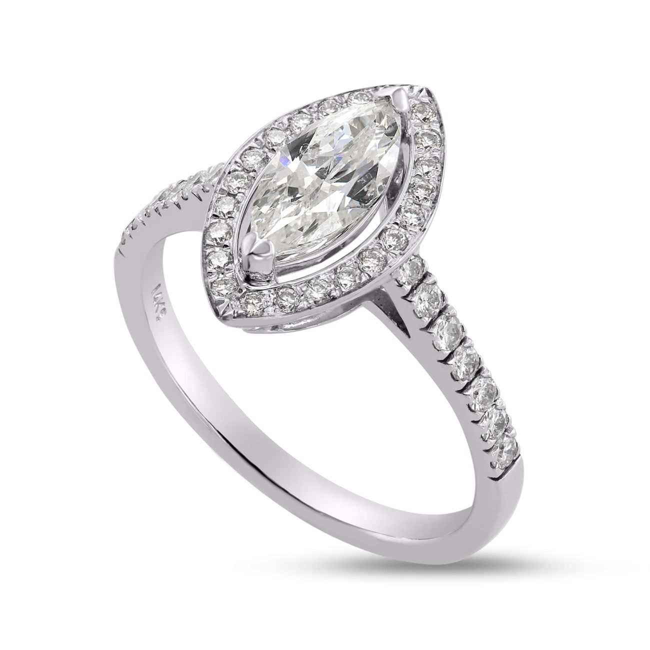 Alternative view of טבעת אירוסין יהלומים טבעיים JENNA