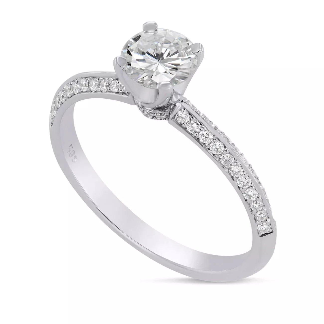 טבעת אירוסין GAN זהב לבן