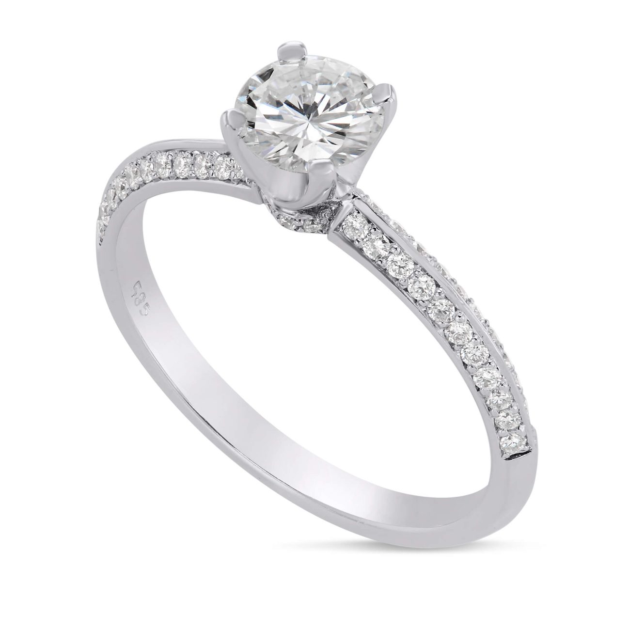 טבעת אירוסין GAN זהב לבן