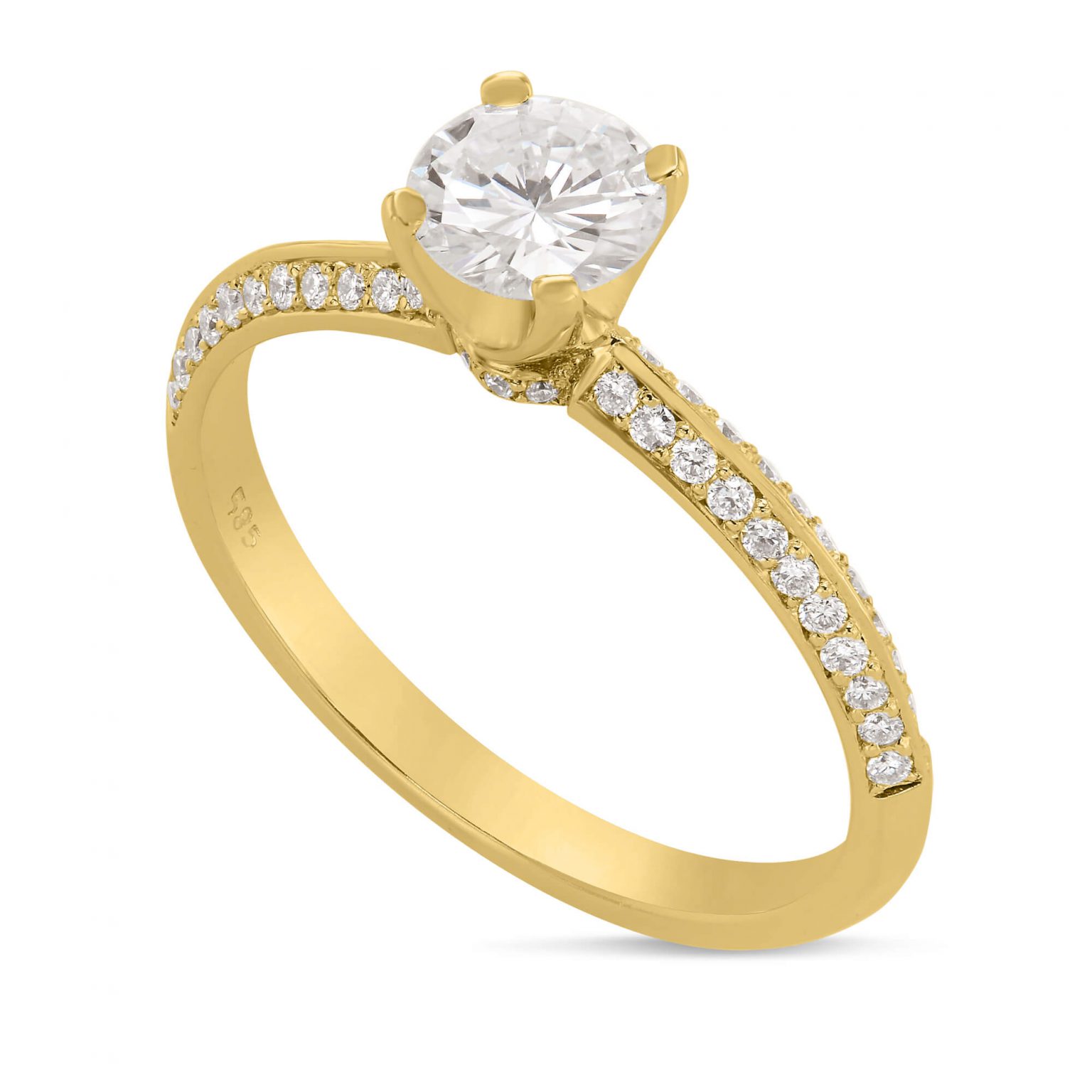 טבעת אירוסין דגם GAN זהב צהוב