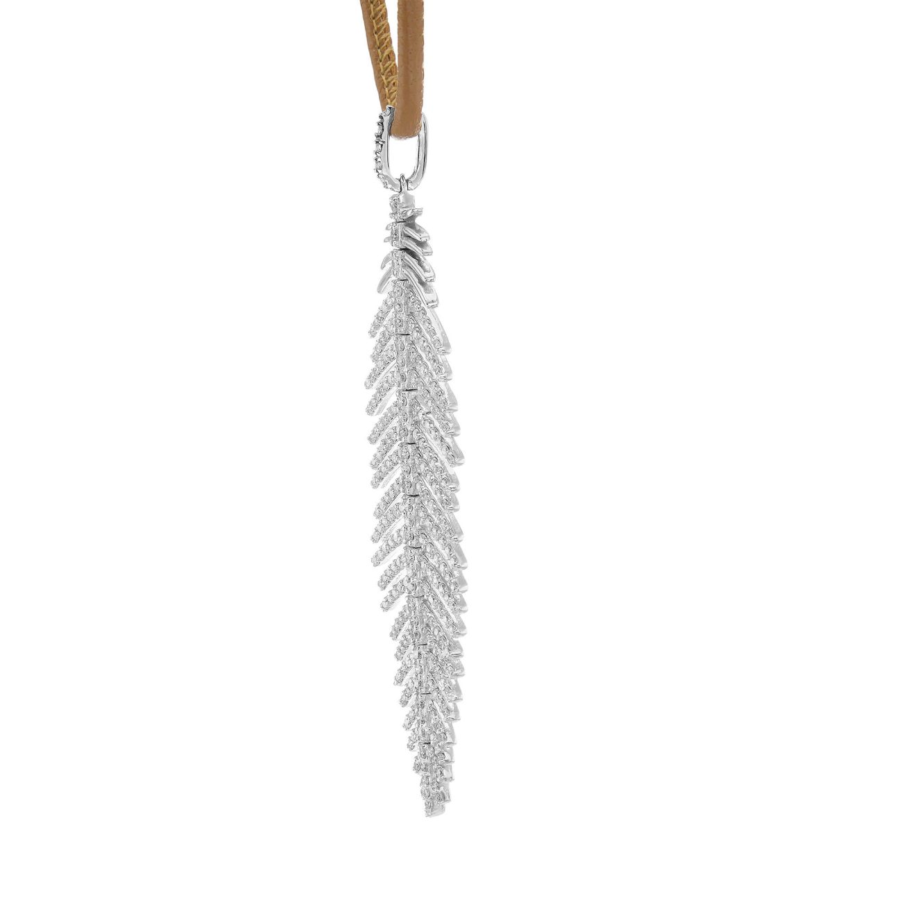 Alternative view of שרשרת יהלומים טבעיים LEAF