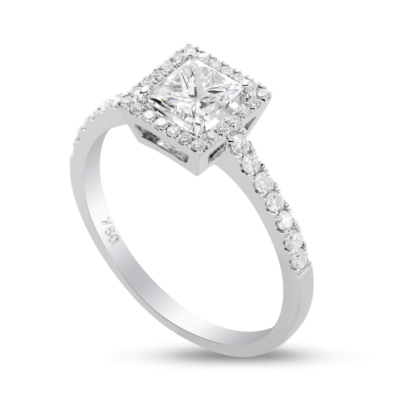 Alternative view of טבעת אירוסין יהלומים טבעיים Shira