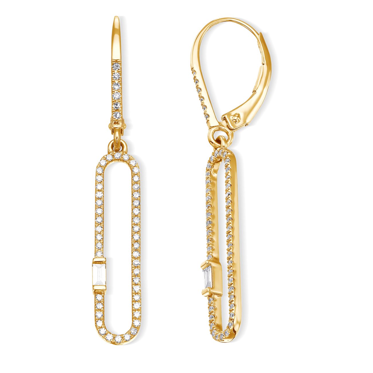 Alternative view of עגילי יהלומי מעבדה GIZELE