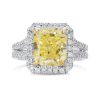 טבעת אירוסין יהלומי מעבדה - Fancy Yellow