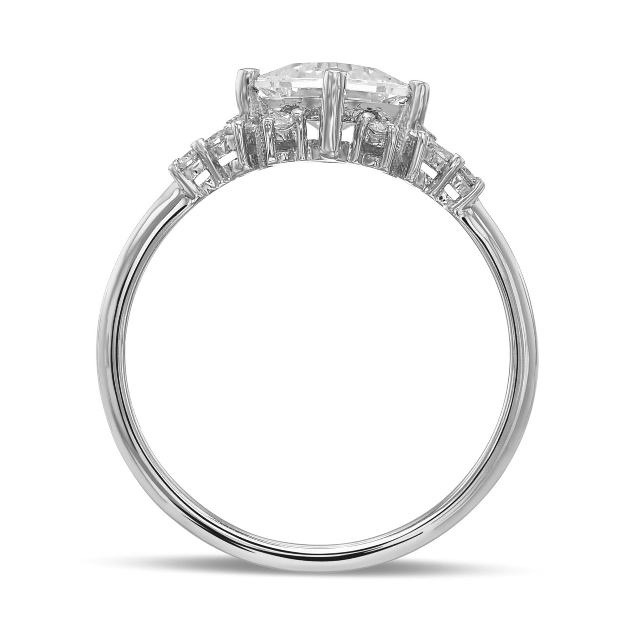 Alternative view of טבעת אירוסין יהלומים טבעיים DONNA