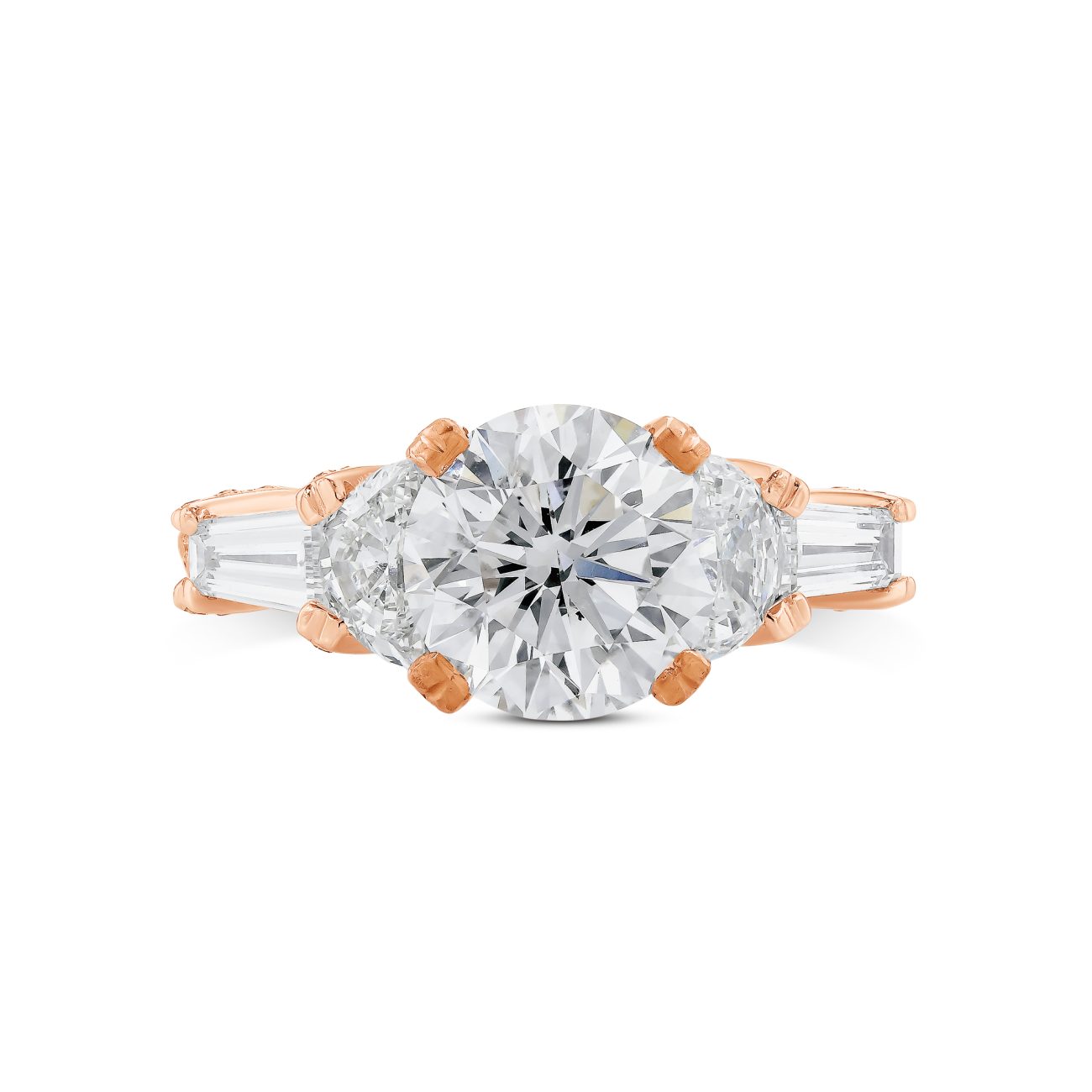 טבעת אירוסין LOUVRE זהב ורוד