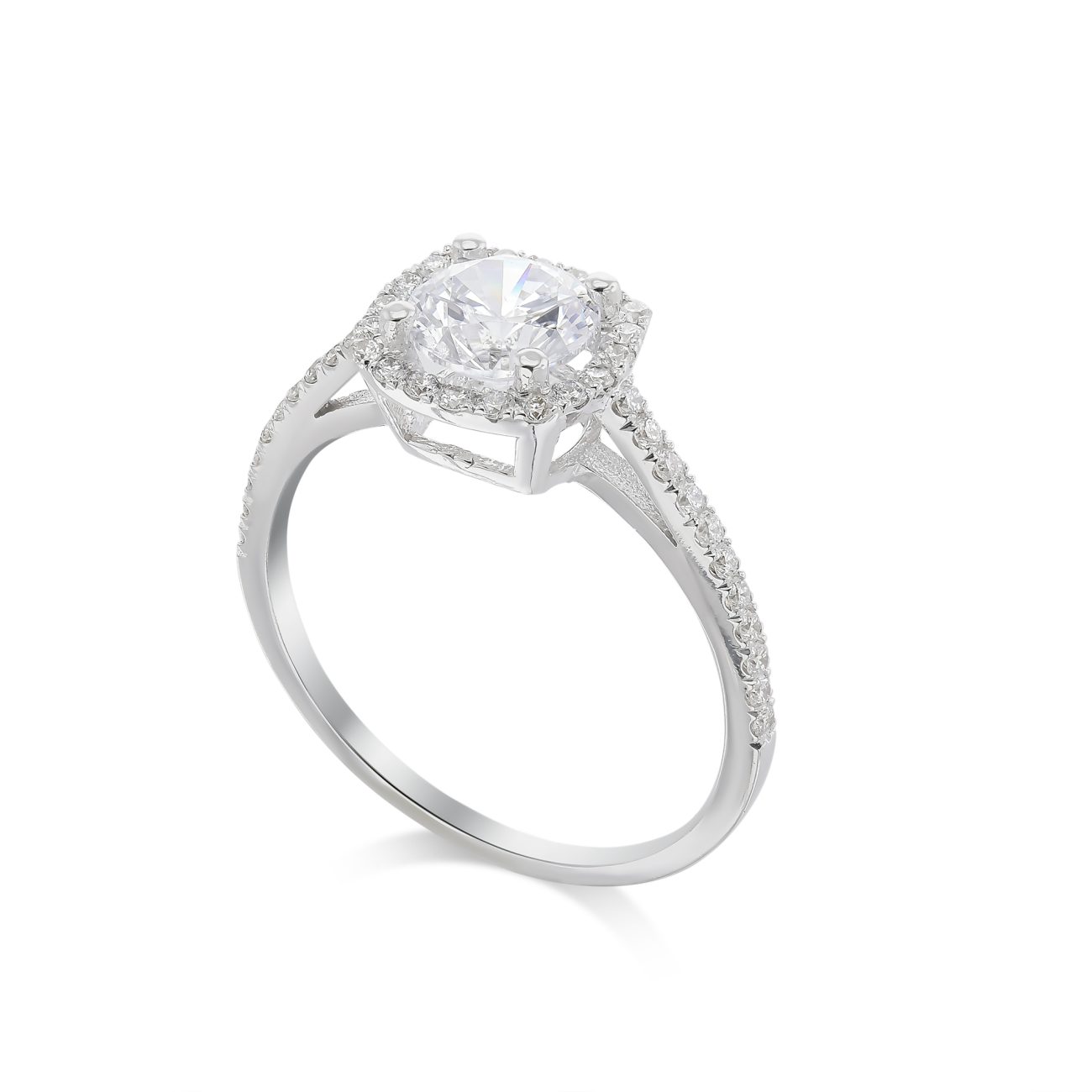 Alternative view of טבעת אירוסין NORA (יהלום מעבדה)