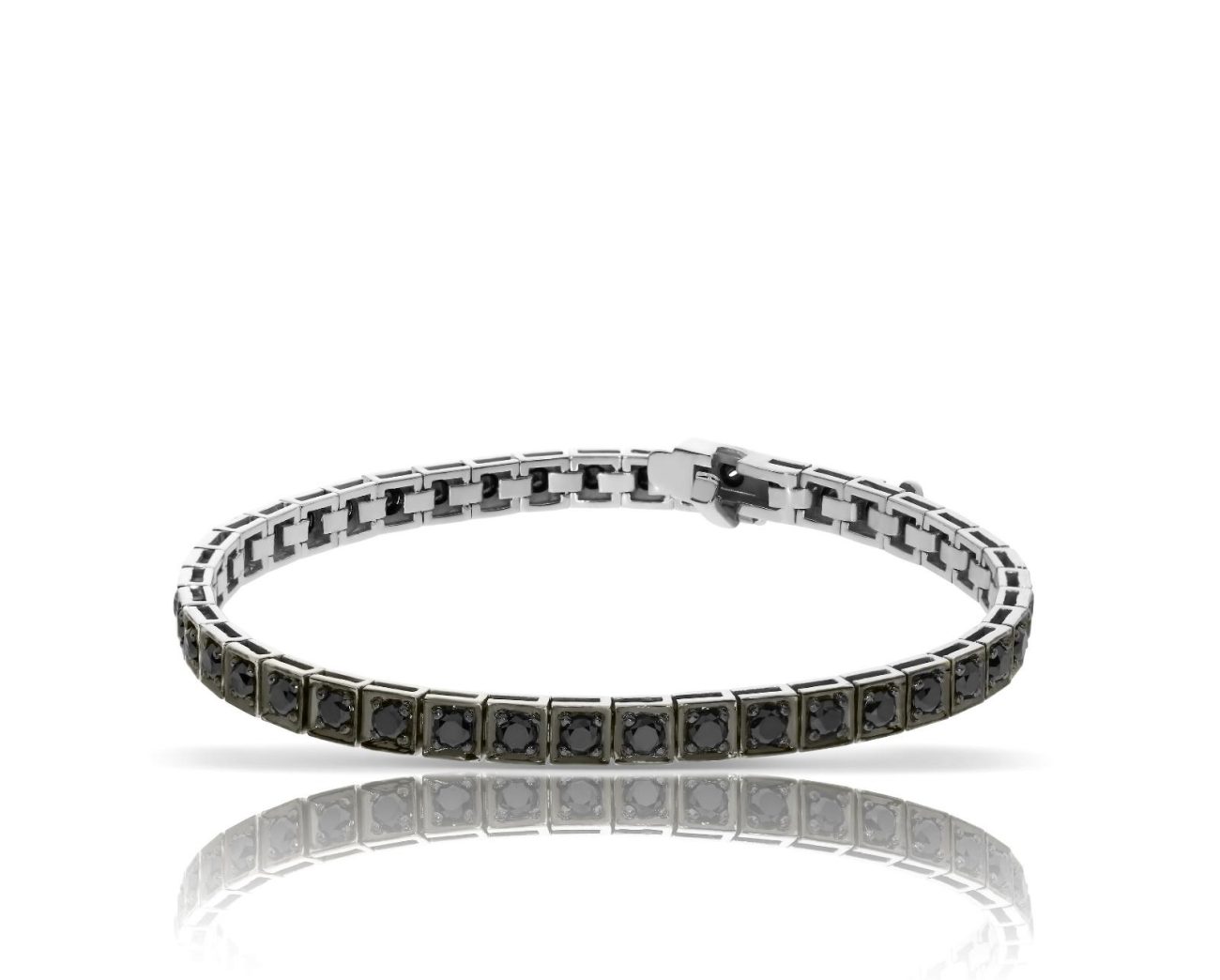 Alternative view of צמיד טניס יהלומים שחורים טבעיים MIKEL