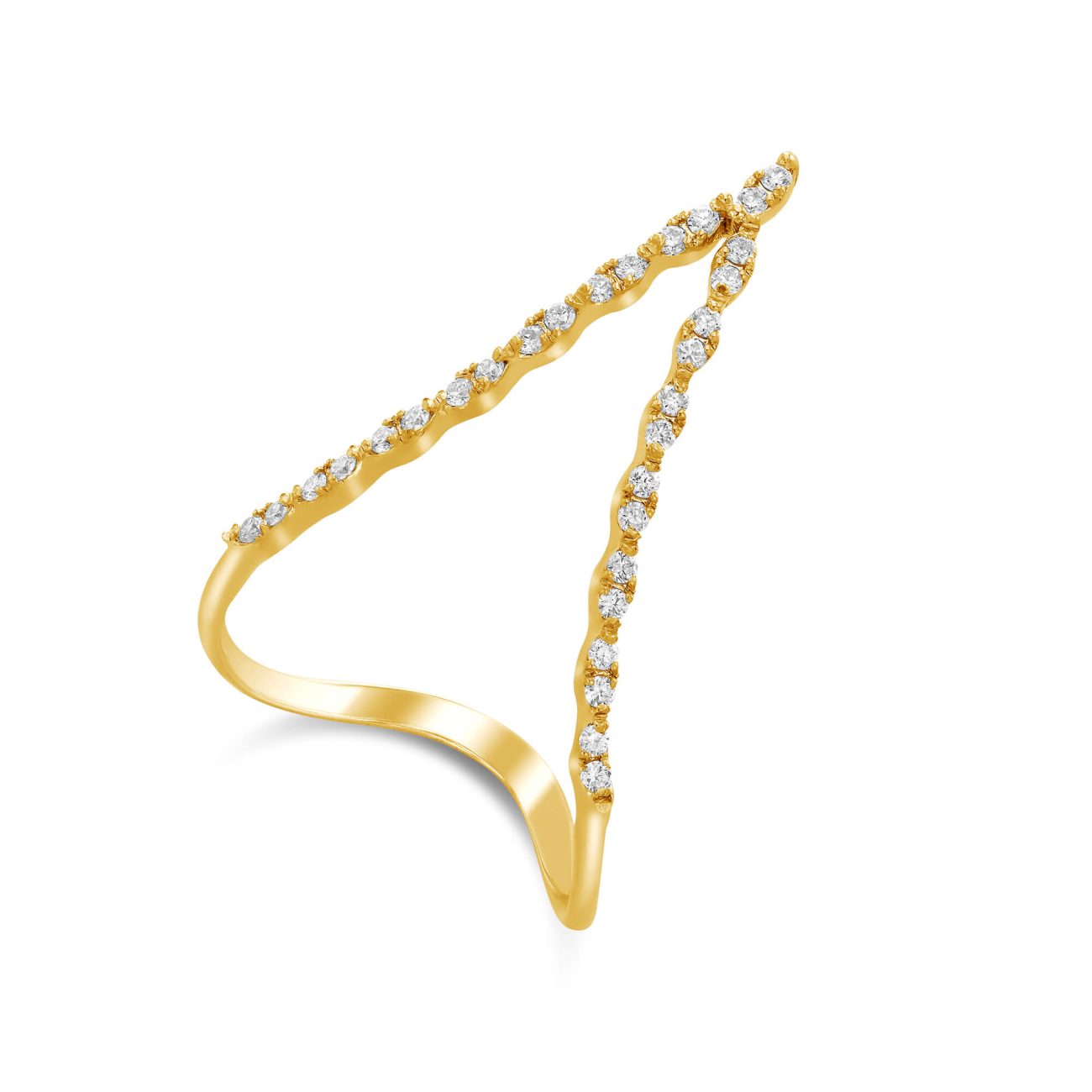 Alternative view of טבעת יהלומי מעבדה ARROW