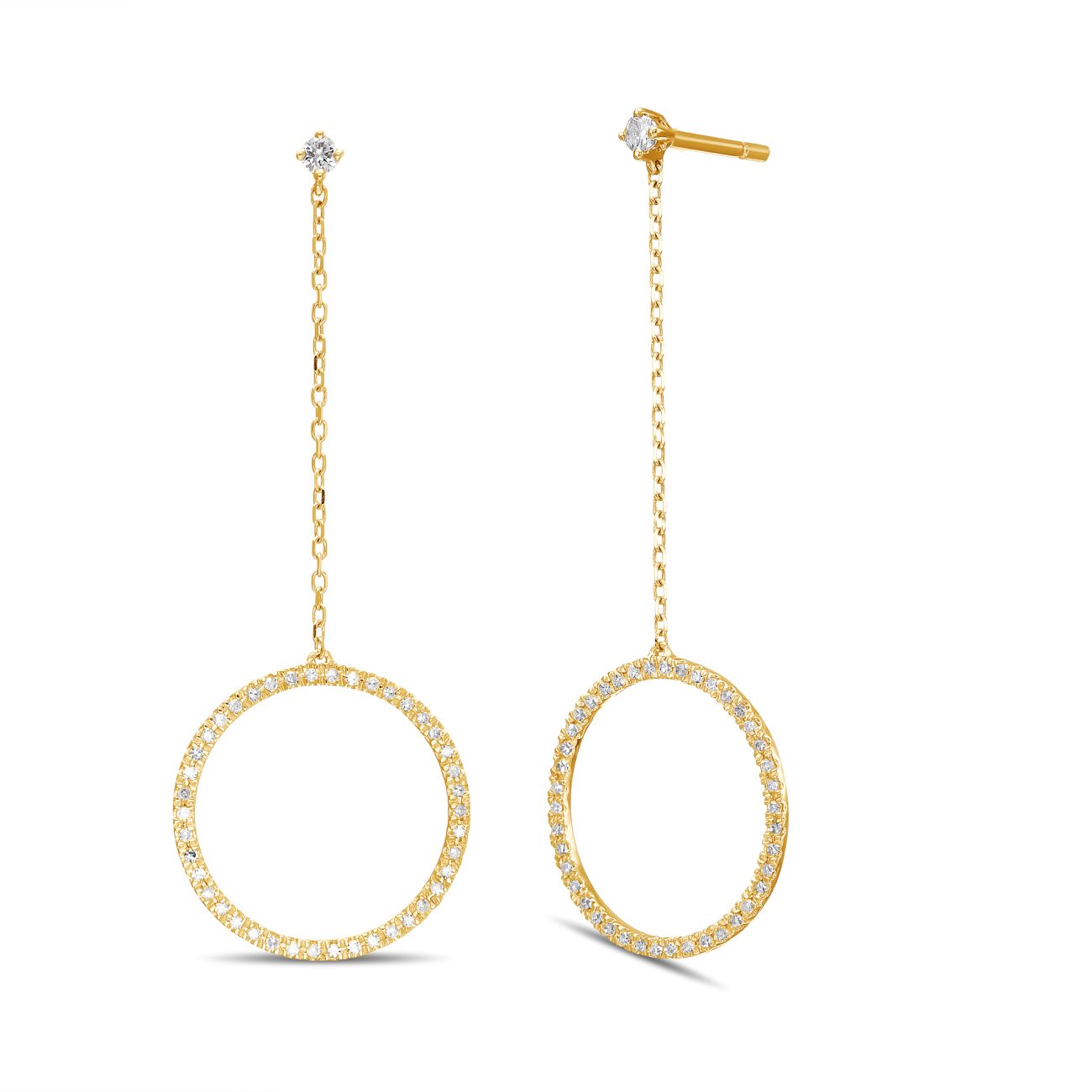 Alternative view of עגילי יהלומי מעבדה BELLIA