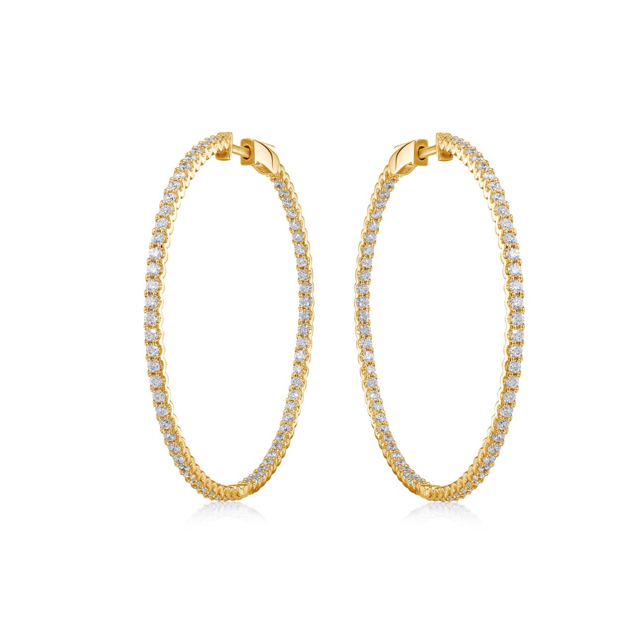 Alternative view of עגילי יהלומים ELEN