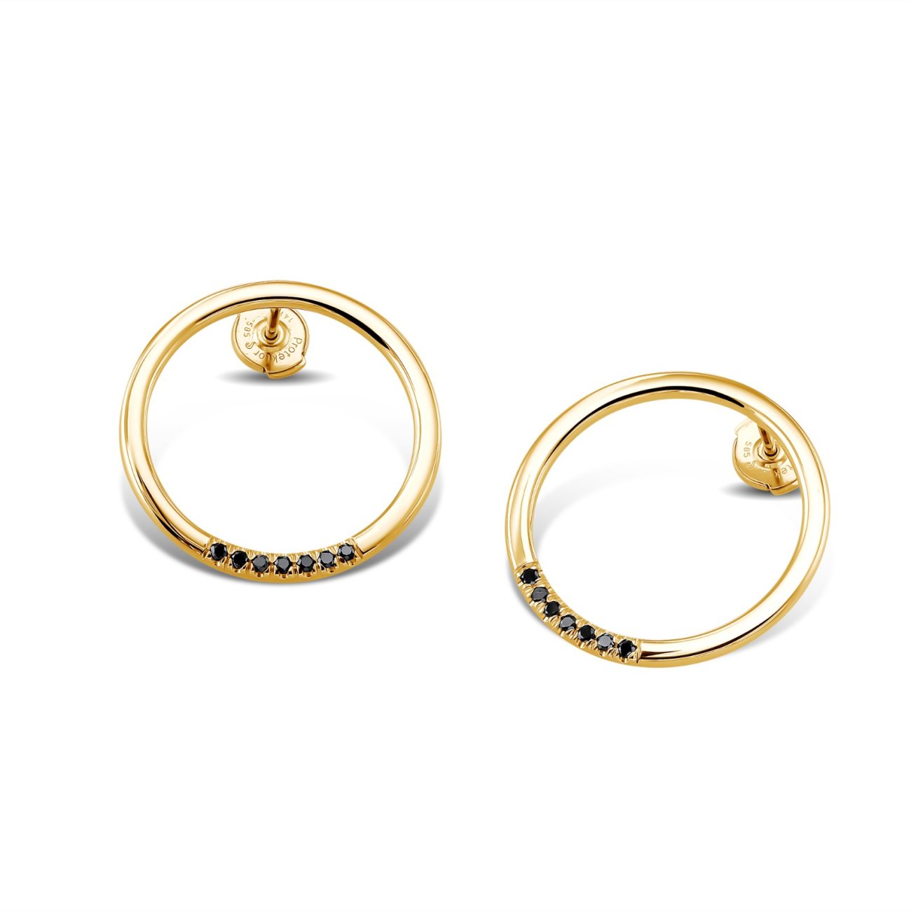 Alternative view of עגילי יהלומים טבעיים IRIN