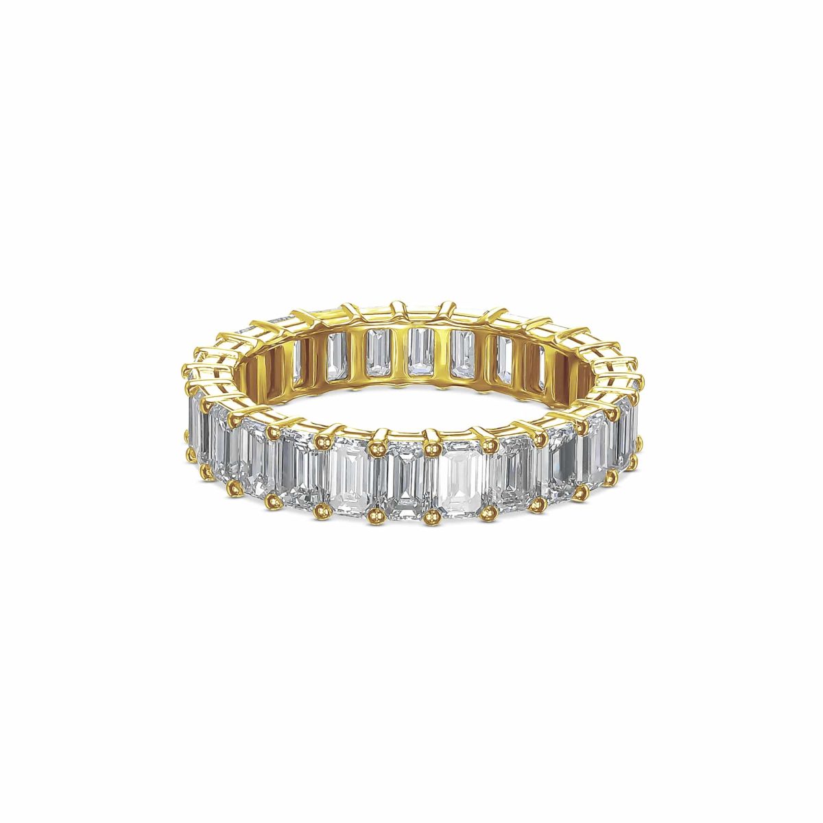 טבעת איטרניטי עם יהלום בצבע צהוב WO-ETERNITY emeralds