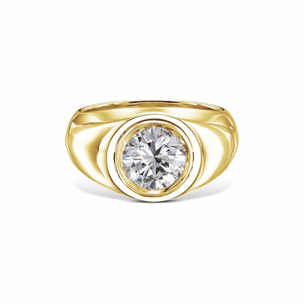 טבעת אירוסין קלאסית זהב צהוב BE FIRST