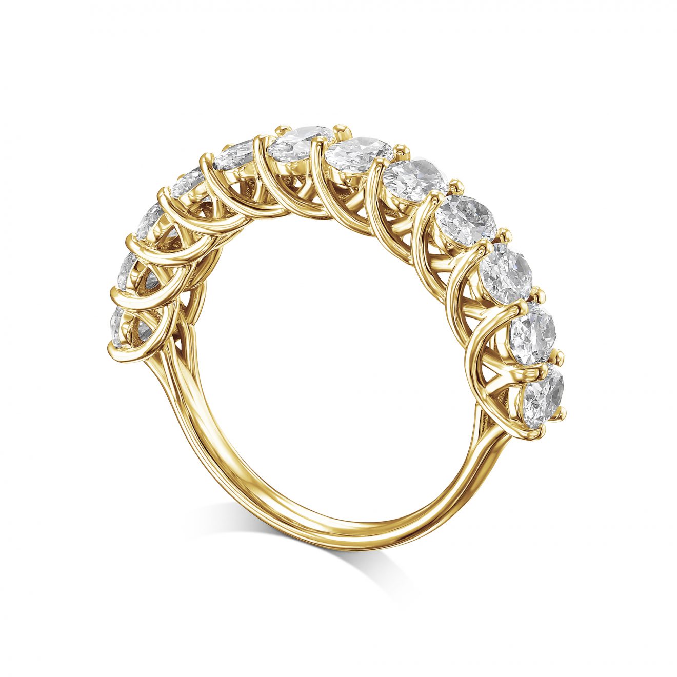 טבעת נישואין איטרניטי דגם A- OVAL זהב צהוב