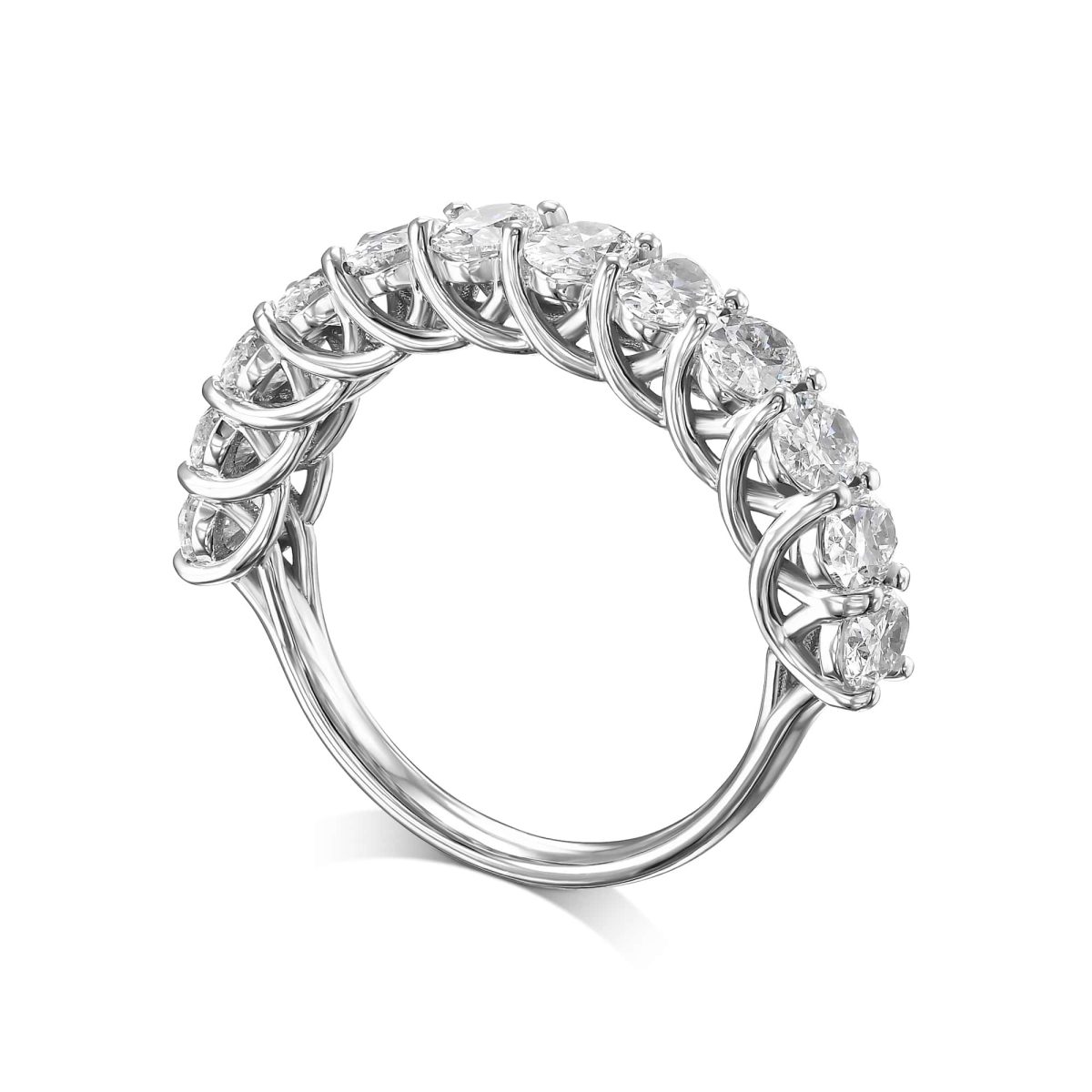 טבעת נישואין איטרניטי דגם A- OVAL זהב לבן