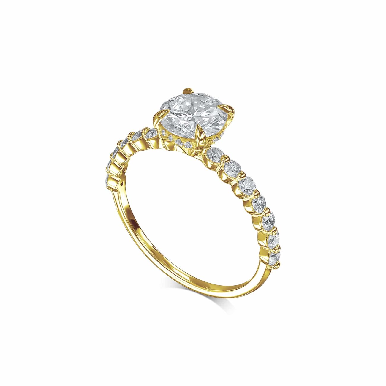 טבעת אירוסין A-BGR BAS זהב צהוב