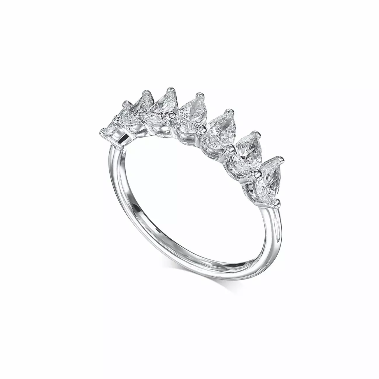 טבעת איטרניטי זהב לבן דגם A-PEAR