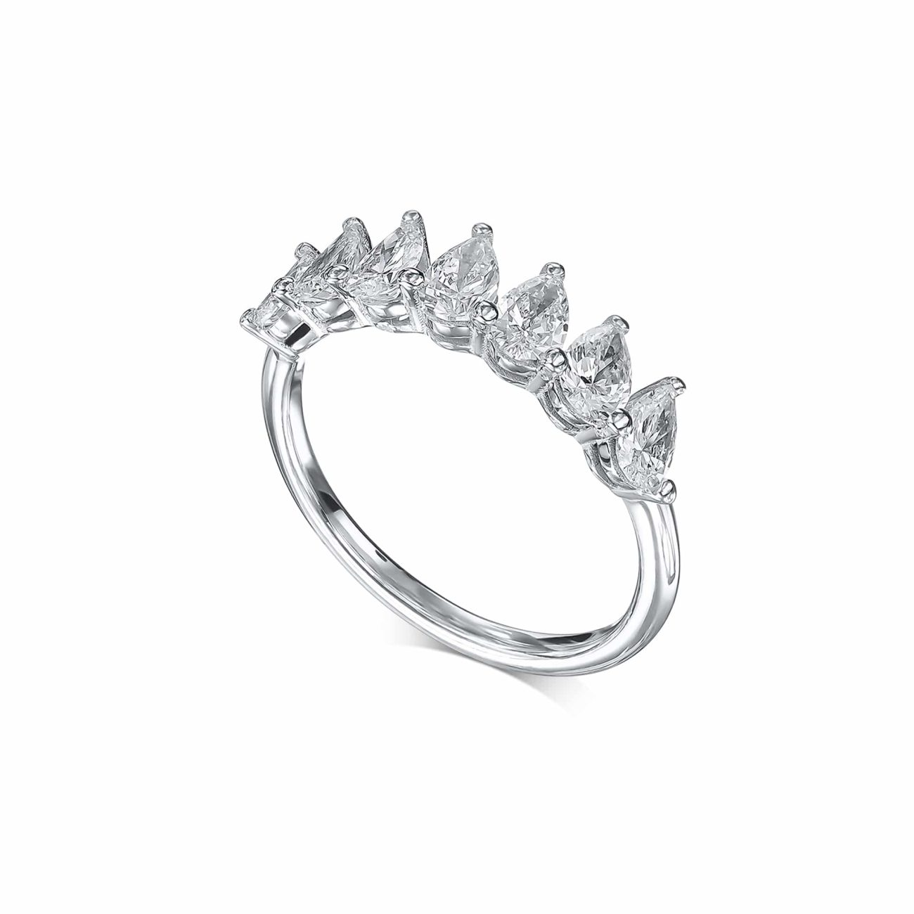 טבעת איטרניטי זהב לבן דגם A-PEAR