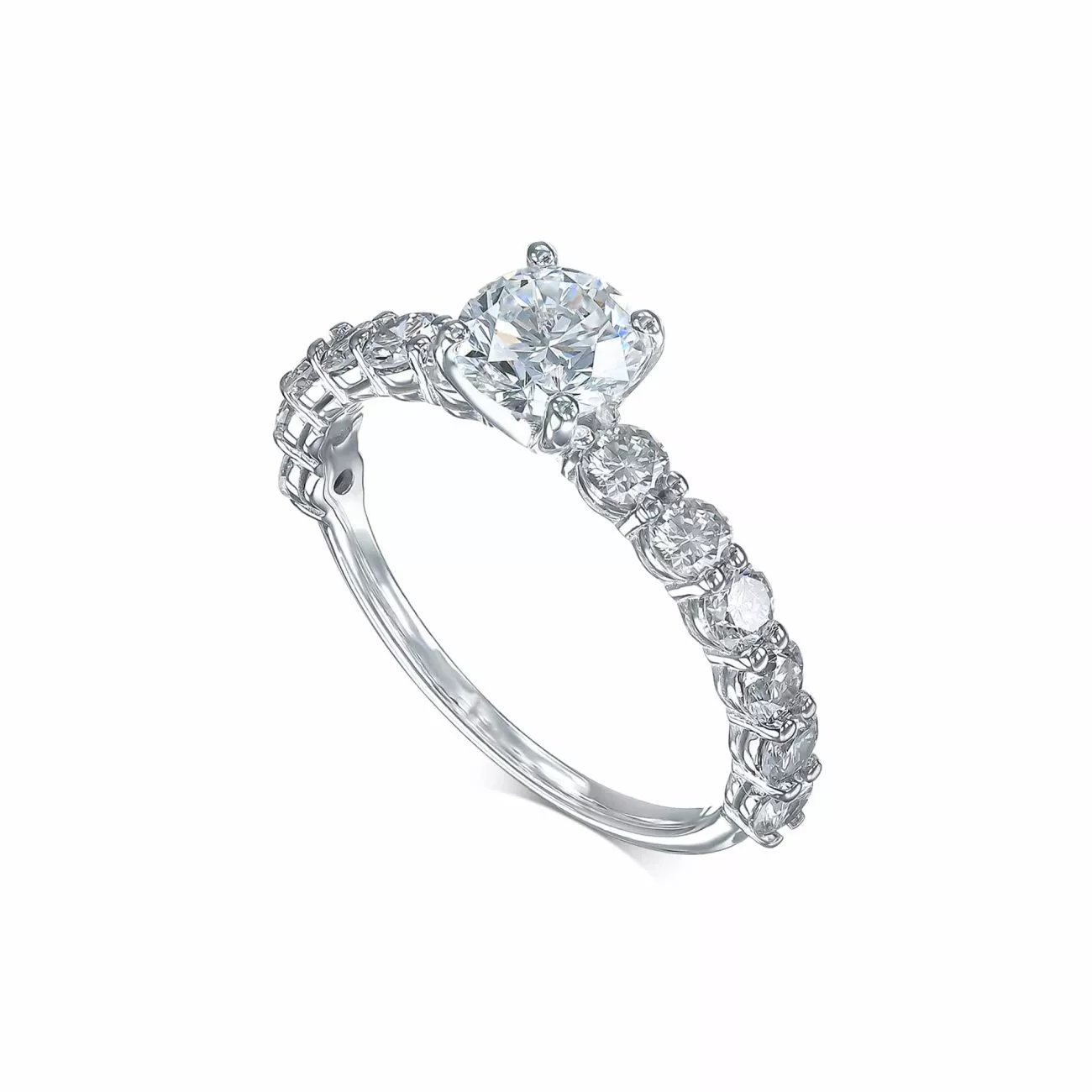 טבעת אירוסין זהב לבן