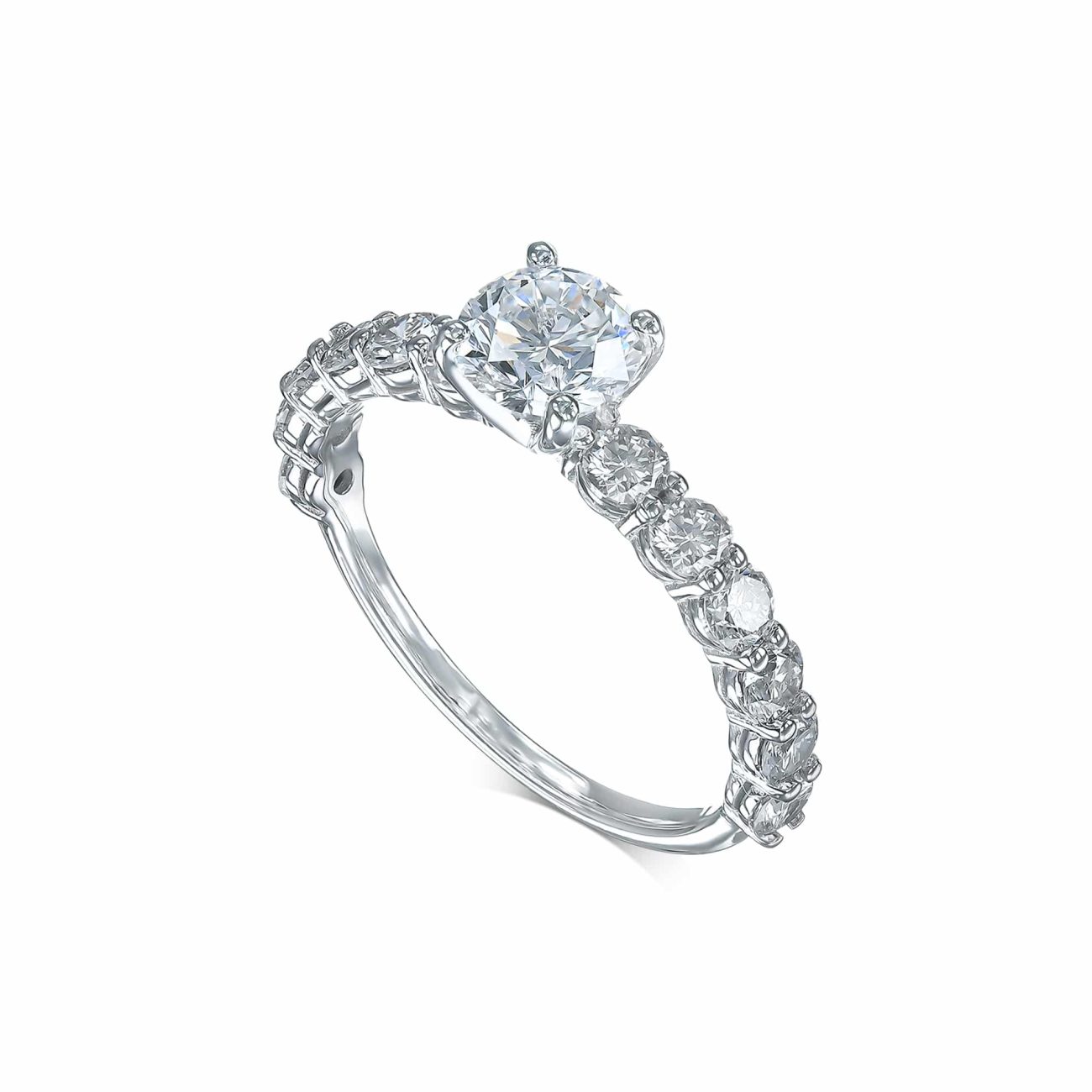 טבעת אירוסין זהב לבן