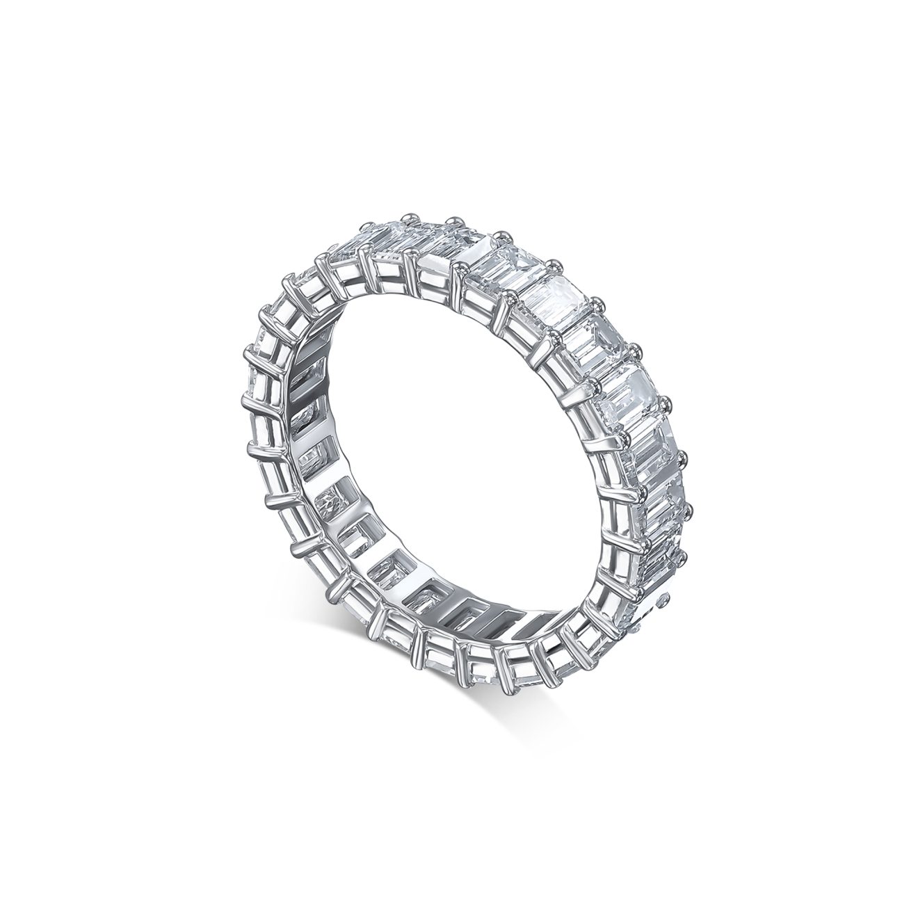 טבעת איטרניטי עם יהלום מעבדה זהב לבן