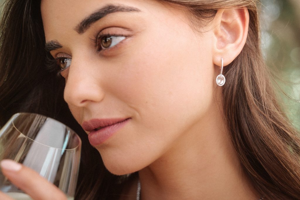 עגילי יהלומים מעבדה