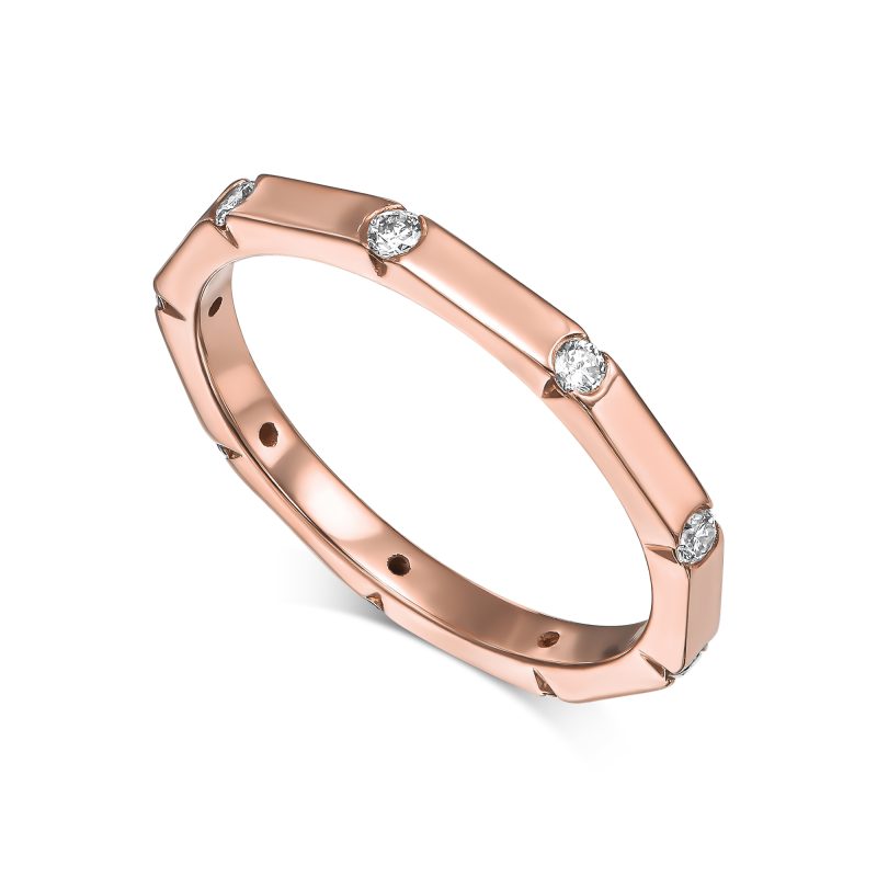 Alternative view of טבעת יהלומים טבעיים ROSE