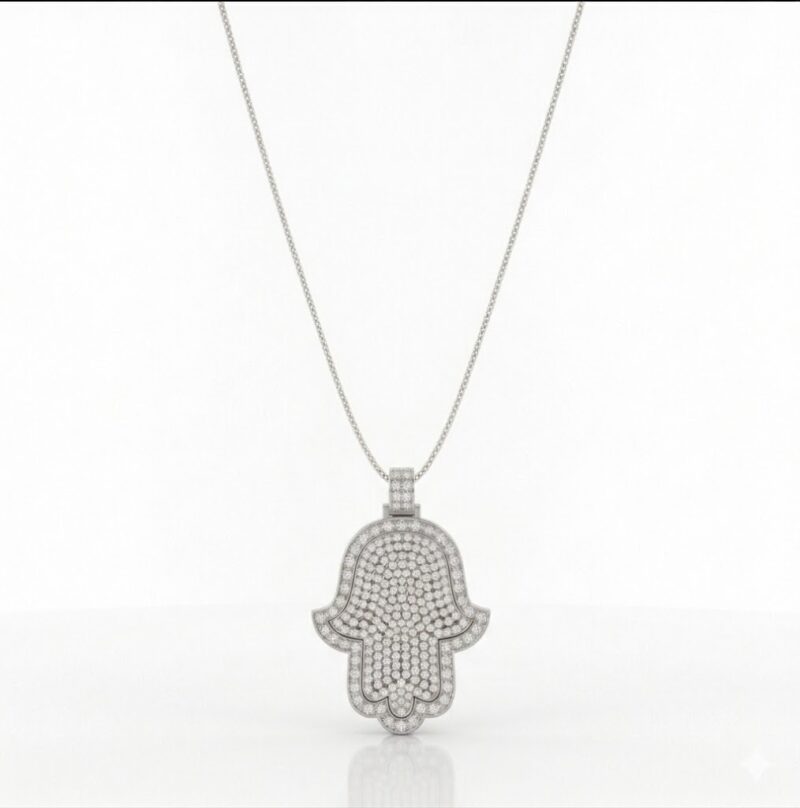 תליון יהלומי מעבדה ELEGANT HAMSA